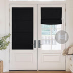 NICETOWN Black Magetic Blackout Roman Shade, No Drill Cordless Door Blinds | Thermal Insulated, Privacy Shades for Bedroom, No Tools Roll Shade, French Front Door Window Cover, 35 x 64 inches Long - Image 8