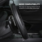 Rueesh Steering Wheel Cover Microfiber Leather Universal for 14.5-15 Inch | Anti-Slip Car Wheel Cover for Women and Men, Durable, Breathable Embossing, Soft Padding - Image 3