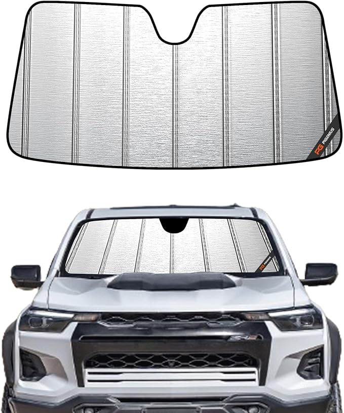 Pigenius Windshield Sunshade for Chevy/GMC Colorado/Canyon 2023-2026, Metallic Silver Finish by Pigenius