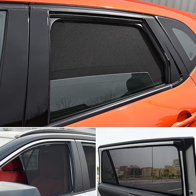 Car Window Shade for GX 460 2010-2022 Magnetic Sun Shade 6PCS Set | UV Protection Cover for Baby Mesh Curtain for Side Windows Front+Rear+Triangular windows Auto Accessories - Image 3