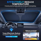 JUSTTOP Windshield Sun Shade for 2020-2026 Toyota Corolla (Not for Corolla Cross) Accessories | Easy-Fold Windshield Sun Shade | 300T Upgraded Heat & UV Reflective Sunshade for Car Windshield - Image 3