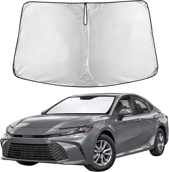 Autovir Windshield Sun Shade Fit for 2025 2026 Toyota Camry | Sunshade, Front Car Window Shades Sun Visor, Blocks UV Rays & Heat, Car Accessories by Autovir