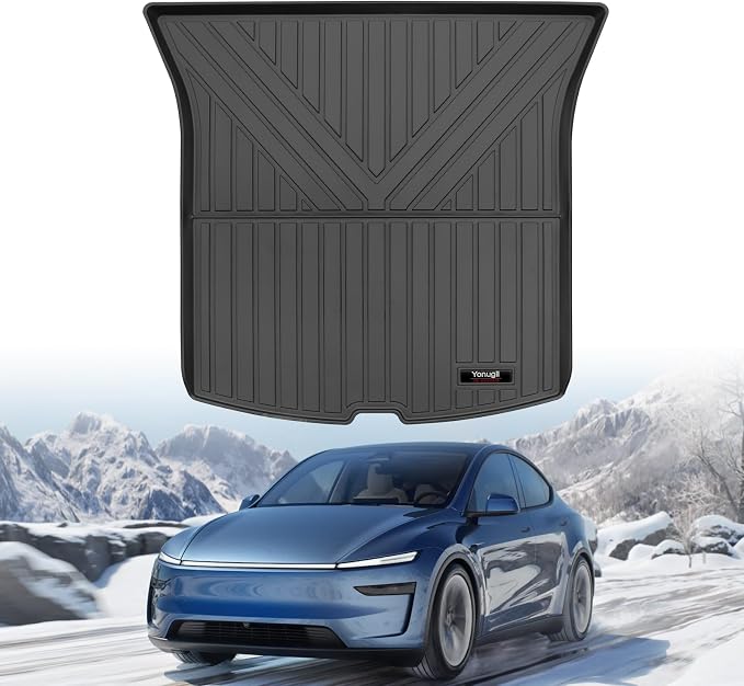 Custom Car Cargo Mats Trunk Liner All Weather TPE for 2025 2026 Tesla Model Y Juniper 5 Seat Accessories (for 2025 2026 Tesla Model Y Juniper 5 Seat) by Yonugli