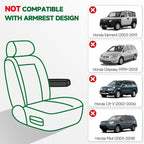 GIANT PANDA Front Seat Covers for Honda CRV HRV Civic Accord Element, Faux Leather Bucket Seat Cover Fit Honda Seat Protectors (Black) 2-Pack - Image 9