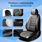 Fit Tucson Seat Covers Custom Fit for Hyundai Tucson 2010-2026, Front Pair | Premium Leather Full Coverage Protectors, Waterproof, Breathable, Scratch Resistant, Easy Wipe, Airbag Compatible, Black - Image 7