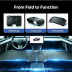 Portable Laptop Car Desk, Extra Large Foldable Workstation Tray | 30" wide cross-armrest tray, no steering wheel attachment , perfect for working,eating, road trips & camping - Image 2