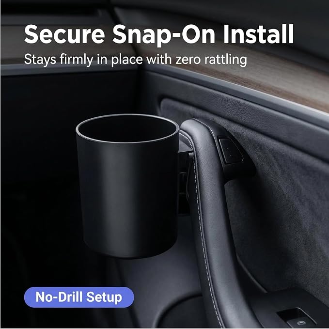 Car Door Cup Holder for Tesla Model 3 2017-2023 & Model Y 2020-2024, 2PCS | 2 in 1 Door Drink Cup Holder Expander for coffee Travel mug water bottle and Storage for Small Dry Waste - Image 8