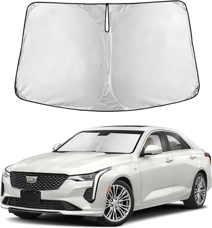 Autovir Windshield Sun Shade Fit for 2020-2023 2024 2025 Cadillac XT6 | Sunshade, Front Car Window Shades Sun Visor, Blocks UV Rays & Heat, Car Accessories by Autovir