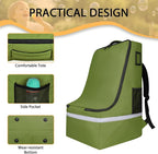 LARIPOP Car Seat Travel Bag for Airplane, Universal Gate Check Car Seat Bag, Padded Backpack with Waist Belt, Reflective Strips & Protective Feet, Fits Infant Convertible Booster Seats, Green - Image 5