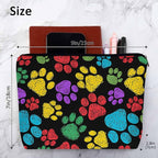 Woman Makeup Bag Dog Paw, Rainbow Doodle Paw Prints Cat Footprint Makeup Bags Travel Cosmetic Bags Toiletry Makeup Organizer Pencil Pouch Make Up Cosmetic Bag For Owners Lady Birthday Gifts - Image 4