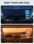 Proadsy Custom Fit Windshield Sun Shade Umbrella for 2023-2026 Mazda CX-50 | Advanced Ice Crystal Material, -54°F Cooler, Zero-Gap Sunblock, Instant Setup & Foldable Design for Summer Parking, Daily Use - Image 2