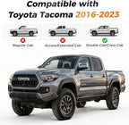 Coverado Tacoma Seat Covers Full Set, Faux Leather Seat Covers Custom Fit for 2016-2023 Toyota Tacoma Double/Crew Cab Base Prerunner SR5 Limited TRD Sport Interior Covers (White Line) - Image 7