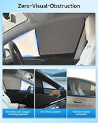 Car Window Shade for Honda CRV 2017-2022, 4 Pack Magnetic Mesh Sun Shades for Front & Rear Windows, UV Glare Protection & Baby Car Shade for Napping Camping Breastfeeding - Image 4