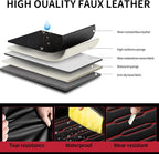 Fit Altima Car Seat Covers for Nissan Altima 2010-2024 2025 2026 - Upgraded Premium Waterproof & Breathable Leather, Airbag Compatible, All-Weather Seat Cushion Protector (Full Set,Black+Red) - Image 5