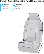 FH Group FH-FB302114 All Purpose Flat Cloth Car Seat Covers Solid Black Color with F11306 Vinyl Floor Mats- Fit Most Car, Truck, SUV, or Van - Image 5