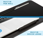 LAPGEAR The Original Lap Desk – Black, Fits 17" Laptops | Microbead Cushion, Device Ledge, Built-In Pencil Tray, Carry Handle - Image 4