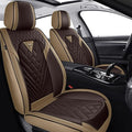 Fit for Toyota Yaris Seat Covers 2007-2020,Premium Leather, 360° Full Protection, Thick Padding & Memory Foam, Waterproof & Stain-Resistant Car Seat Cover Front Set (2 Seat,Brown&Beige) by Unknown