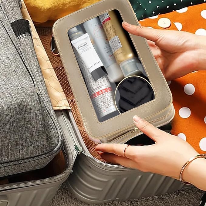 Clear Makeup Bag Small, TSA Approved Portable Toiletry Bag with Zipper Cosmetic Travel Bag Makeup Organizer Case Mini Makeup Pouch for Purse Car Organizer Bag for Women Men - Image 7