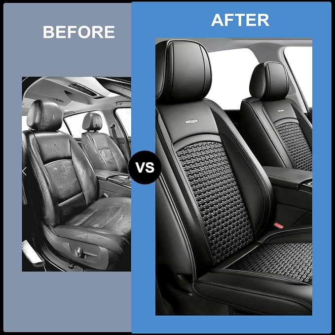 Fit Tacoma Car Seat Covers for Toyota Tacoma 2016-2023, Summer Ice Silk Breathable, Waterproof, All-Weather Automotive Seat Cushion Protector, Airbag Compatible (5 Seats, Black) - Image 6