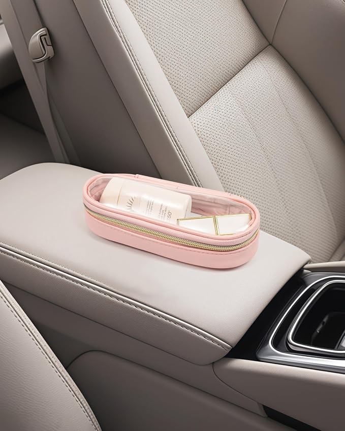 Clear Makeup Bag Small, TSA Approved Portable Toiletry Bag with Zipper Cosmetic Travel Bag Makeup Organizer Case Mini Makeup Pouch for Purse Car Organizer Bag for Women Men - Image 3