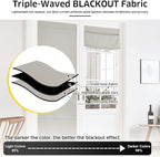 NICETOWN Magnetic Door Curtains for Window, Thermal Insulated Curtains, French Front Door Window Covering, Roman Roll Up Shade for Patio Glass, 27 x 72 inch Long, 1 Panel, Natural - Image 4