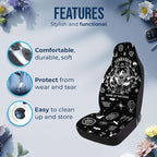 GENANY Roses Car Seat Covers Set of 2, Horror Breathable Front Seat Covers for Truck Sedan SUV, Couple Car Accessories, Horror Gift for Women Men - Image 5
