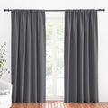 RYB HOME Large Blackout Curtains for Bedroom Living Room 84 inches Long | Thermal Insulated, Privacy, Drapes for Large Window, Triple-weave Fabric, For Better Sleep, W70 x L84, Grey, 2 Panels by RYBHOME
