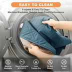 100% Waterproof Washable Dog Blanket，Gray Blue+Apricot， 68"x82" | ,7-Layer Reversible Couch Covers for Dogs Met for Sofa Furniture Car Camping - Image 7