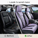 Coverado Car Seat Covers, Front Covers for Cars, Car Seat Cover Front Seats, Automotive Seat Cover, Waterproof, Leather Car Seat Cushion, Universal Interior Covers Seat Protectors for Most Cars - Image 5