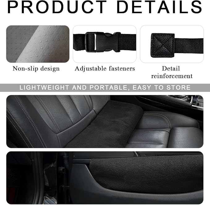 DXNQ Car Towel Seat Cover, Waterproof Sweating Non-Slip Premium Soft Towel Carseat Protector, Universal Machine Washable Car Truck SUV Front Seat Cover for Gym Workout Beach Hiking (Black, Rear) - Image 3