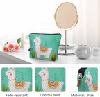 Makeup Bag Llama Makeup Bags For Purse Pouch, Funny Llama Alpaca Cactus Floral Green Travel Toiletry Bag Cosmetic Bag Makeup Bags Flax Makeup Organizer Bag Pencil Pouch For Man Woman - Image 5
