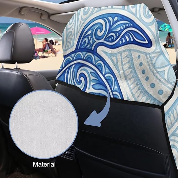 Sea Turtle Car Seat Towel Cover After Gym Quick-Dry & Absorbent Car Seat Hoodie Towel Polynesian Style Sports Towel for Gym Workout, Running, Swimming, Beach and Hiking - Image 4