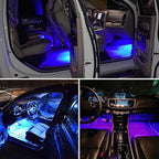 Nilight 4PCS USB Car Interior Lights RGB App and Button Control | 5V DC Multi Color Music Car Neon Accent Light Strips Under Dash Lighting Kit with Sound Active Function - Image 8