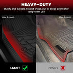 LASFIT Mats for Ford F-150 2011-2014 SuperCrew, Carpet Floor, Bucket Seat | All Weather TPE Protector Custom fit Truck Liners for F150 Crew Cab, Durable Anti-Slip Easy to Clean, 1st & 2nd Row - Image 5