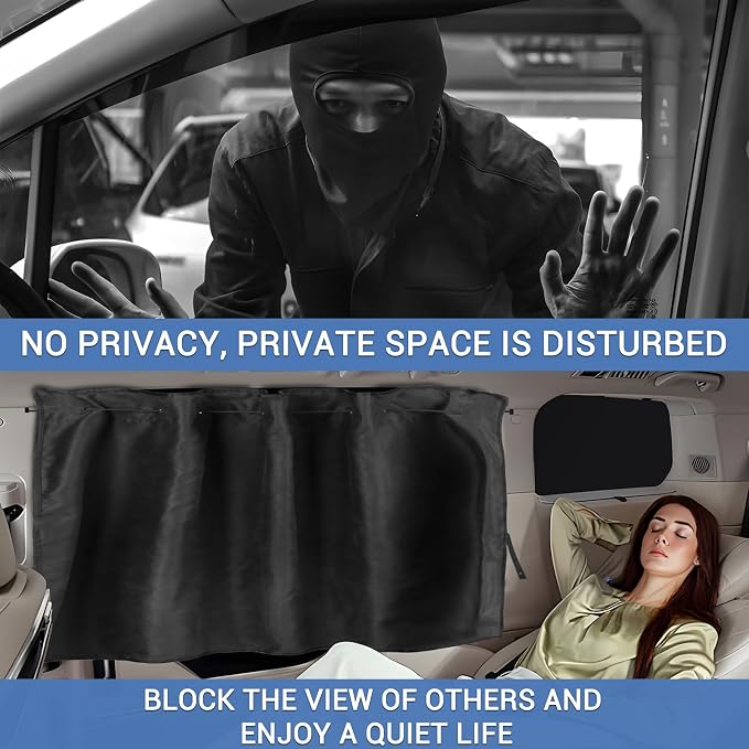 XCBYT Car Window Shade for Side Window, Sun Protection, 2 Pack | Blocks the sun to provide complete privacy. Ideal for car camping, breastfeeding, or taking naps during lunch breaks - Image 3