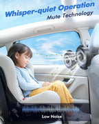 Car Fan USB Powered for Baby Backseat with 3 Speed Separately Controlled | Dual-Head Back seat Fan,Quiet Brushless Motor,360°Rotatable,5V/2A,Air Circulation For Van Truck SUV RV Backrests - Image 7