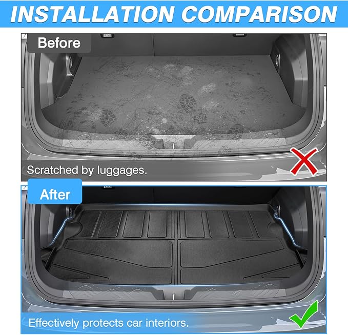 Powerty Trunk Mat for Subaru Crosstrek 2024-2026, All Weather TPE Cargo Mat Liner for Crosstrek Rear Trunk - Image 4
