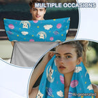 Horeset Planet Cat Sweat Towel Seat Cover Stain Resistant Sports Towel Seat Protection Easy Install Front Car Seat Cover for Yoga Camping Swim Car Seat Cover Protector - Image 7