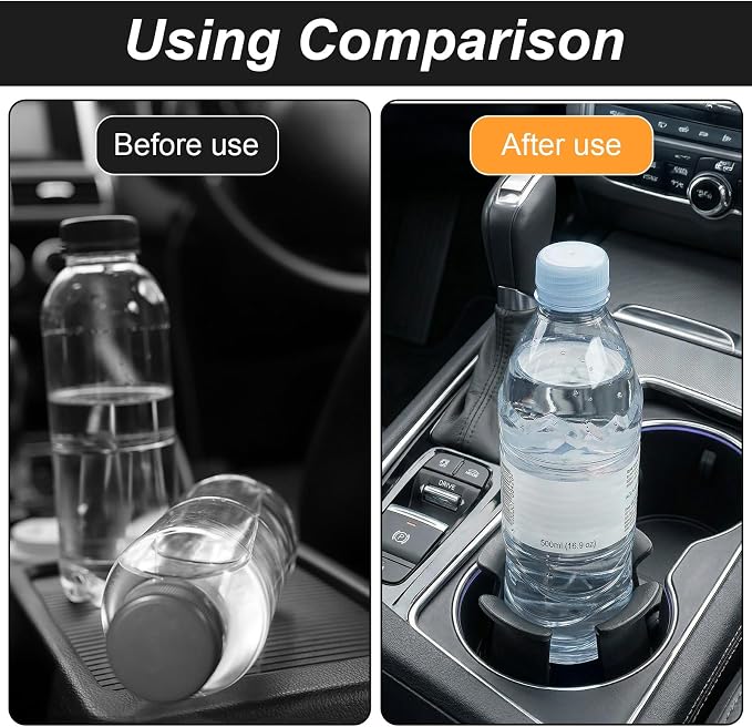 Amaxiu 2 Pcs Car Cup Holder Expander, Adjustable Cup Holder for Cars Automotive Slim Can Cupholder Insert Adapter with Self-Adhesive & Suction Cups Secure Drink Holders for Car SUV Truck - Image 2