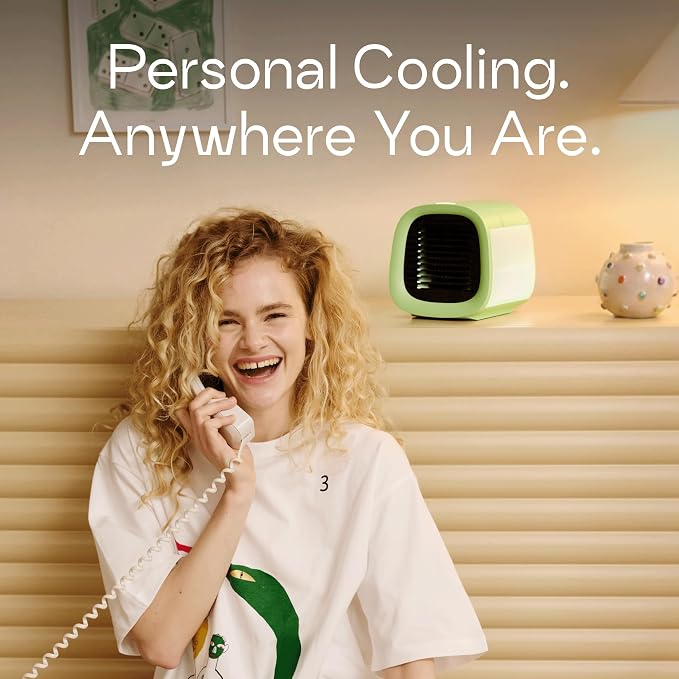 Evapolar Portable Air Conditioners - Small Personal AC Unit - Evaporative Air Cooler for Desk & Camping - Swamp Cooler - Evachill, Green - Image 5