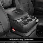 Silverado Seat Covers for 2014-2018 Chevy Silverado/GMC Sierra 1500/HD 2500/3500 DoubleCab Pickup Seat Cover,Fully Covered,Waterproof Truck Leather Seat Protector(Full Set,Black) - Image 5