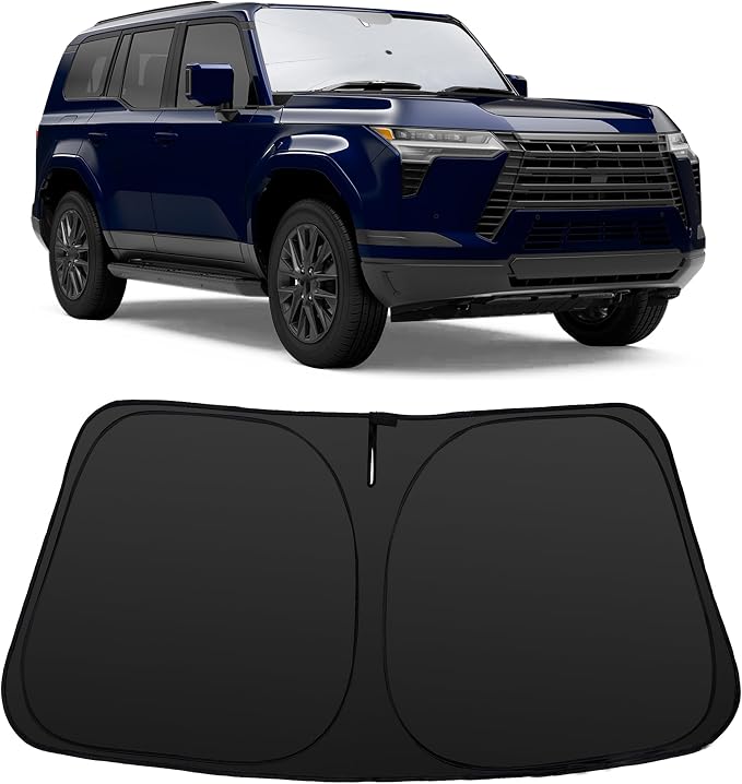 Windshield Sun Shade for 2024-2026 GX 550 | Foldable, Full covered for windshield, Block UV Rays, Heat Reduction, Easy to install, Keeps Car Cooler by YYCKE