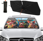 Socira Funny Pig Car Windshield Sunshade Umbrella Foldable Umbrella | Sun Shade Windshield Cover Cute Pig Sunshade Car Accessories Blocks Uv Rays Keeps Cool (57" X 30") - Image 8