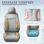 Fit Tacoma Car Seat Covers for Toyota Tacoma 2016-2022 2023 -Premium Leather, Waterproof，Breathable，All-Weather Seat Cushion Protecto & Airbag Compatible, Full Set Gray - Image 7