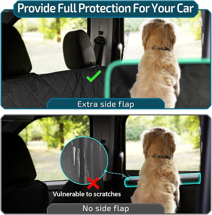 Veckle SUV Cargo Liner for Dogs - Trunk Cover with Bumper Flap Protector | Waterproof Pet Cargo Cover with Side Flaps, Dog Car Seat Cover with Non-Slip Trunk Mat, Prevents Scratches Pet Hair Mud Dirt - Image 6