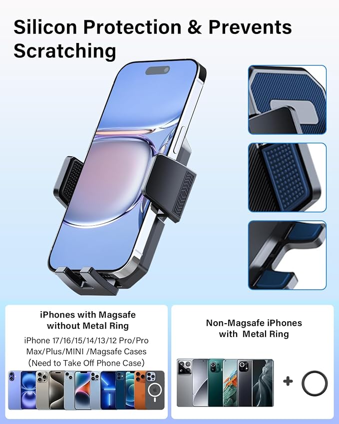 PZK Car Phone Mount for 2019-2026 Toyota Corolla/Corolla Cross 2022-2026 | 2019-2026 Corolla Hatchback Accessories 8-inch Screen Auto Lock Car Phone Holder 360° Rotation Not Affect Vent Phone Cradles - Image 7