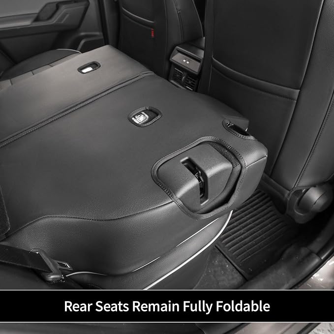 EKR Rav4 Seat Covers Custom Fit for Toyota Rav4 (Hybrid) Woodland/Limited 2026,Waterproof Leather Car Seat Cover Full Set for SUV,Faux Leather(Black/Gray) - Image 7