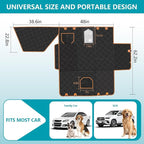 Convertible Dog Car Seat Cover for Back Seat Hard Bottom 400lb Waterproof | Full & Half Seat Dog Hammock,Built-in Seat Anchor Mesh Window,Heavy-duty Hard Bottom 400lb Capacity,Suitable for Most Car SUV - Image 7