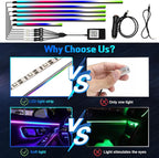 Dreamcolor Interior Car Lights, WEBUPAR Car Accessories 6 in 1 Car LED Strip Lights with APP Control and 213 Modes, 175 inches 593 LEDs Acrylic Fiber Optic Lights, RGB Neon Light Kits - Image 2
