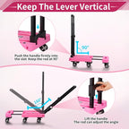 GtIiFmTe Foldable Hand Truck, Lightweight Luggage Cart for Airport Car Seat | Compact Folding dolly with Rotating swivel wheel,storage size12×15.7×4.1",300lbs Load,Upright Lock Handle with 3bungee cords - Image 3